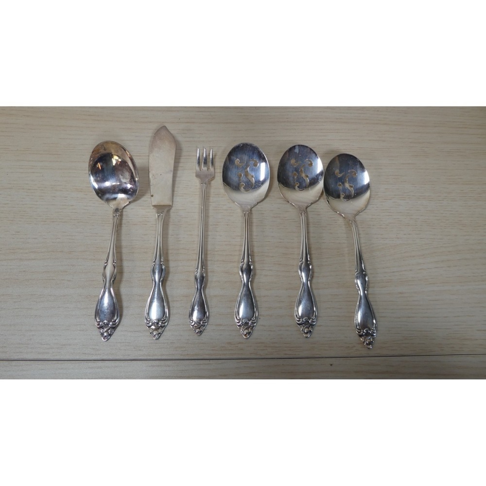Wm. A. Rogers Oneida Ltd. Old South Bon Bon Spoon, Cocktail Fork, Butter knife